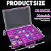 Juexica 2 Pcs Large 48 Grids Plastic Storage Bead Organizer Box, Tackle Box, Compartment Organizer Container with Adjustable Dividers for Jewelry Art Crafts Toys Screw Small Parts(Purple)