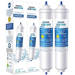 Filtro Agua Samsung Side By Side GOLDEN ICEPURE Reemplazo del refrigerador del Filtro de Agua para Samsung DA29-10105J, DA29-10105J HAFEX/EXP, DA99 02131B, WSF-100, EF9603, RS7677FHCSL, 2-Pack Conector de Tubo Integrado