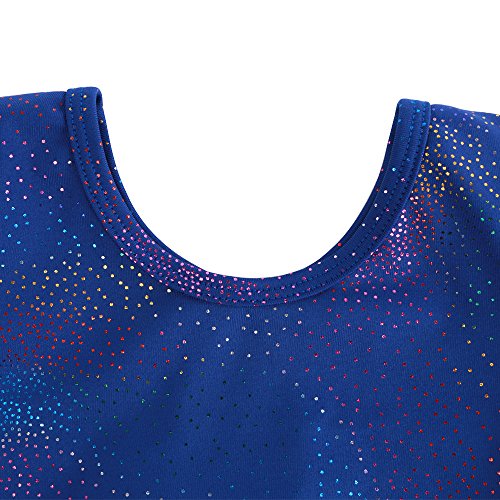 HOZIY Leotards for Girls Ballet Gymnastics Sleeveless Long Sleeve Colorful Sparkles Aqua Blue Pink Purple Solid