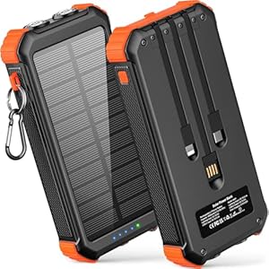 LATIMERIA 45800mAh Solar Charger Power Bank, Portable Phone Charger with USB C in/Output, 5V3.1A QC 3.0 Fast Charging for Cellphone, External Battery Pack Compatible with iPhone Samsung Google etc
