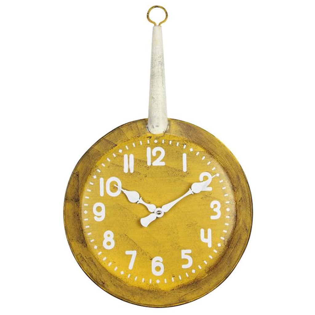 Horloge murale quartz jaune design créatif pour décoration salon maison moderne