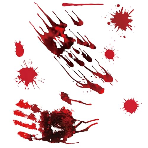 Halloween Car Window Decal - Choose from Bloody Handprints, Help Sign, or Claw Marks - Scary Halloween Car Stickers for Spooky Decoration (Bloody Handprints)