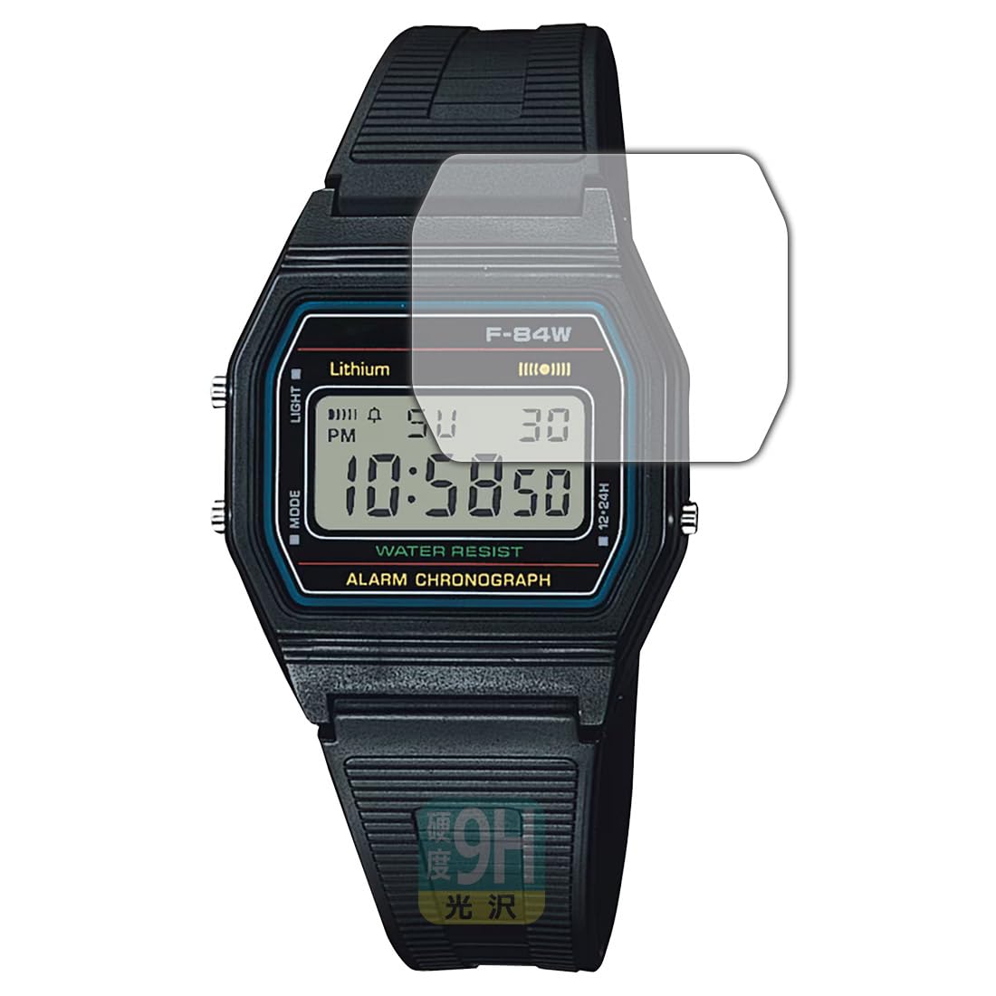 PDA Workshop F-84W / F-84W-1 Compatible Wristwatch, 9H Hardness, Glossy, Protective Film, Made in Japan