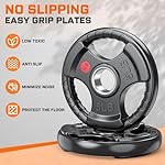 XDDIAS Rubber Weight Plates for Barbell, 2-Inch Olympic Grip Plate for Strength Training, Weightlifting and Bodybuilding in Home & Gym, Solid Cast Iron Weight Plates Pair and Sets - Image 4