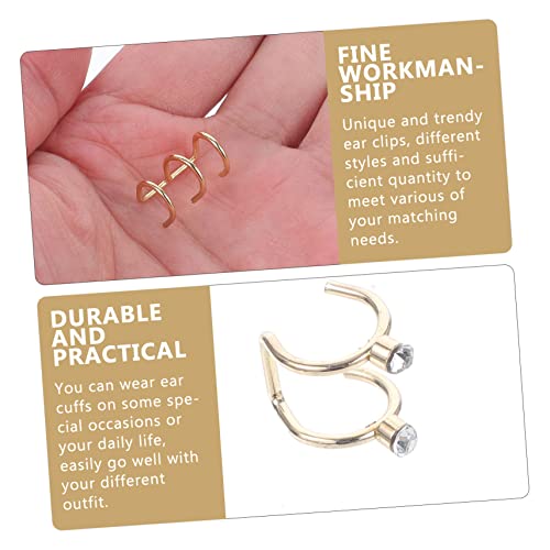 Pendientes sin agujeros aros y puños de oreja unisex DOITOOL 96pcs 6