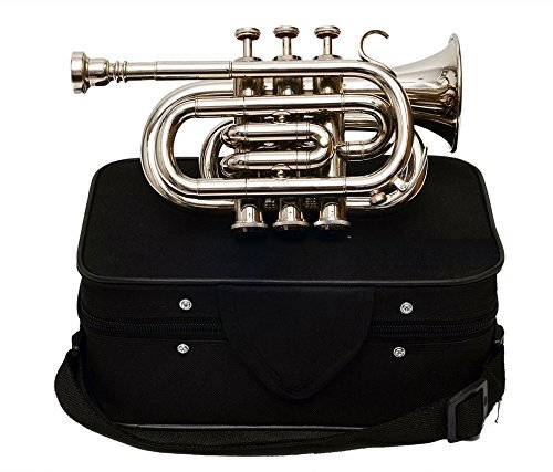 Littel Musicals Store Pocket Trumpet Bb Pitch Copper Lacquered With Free Hard Case + Mouthpiece #TOP5