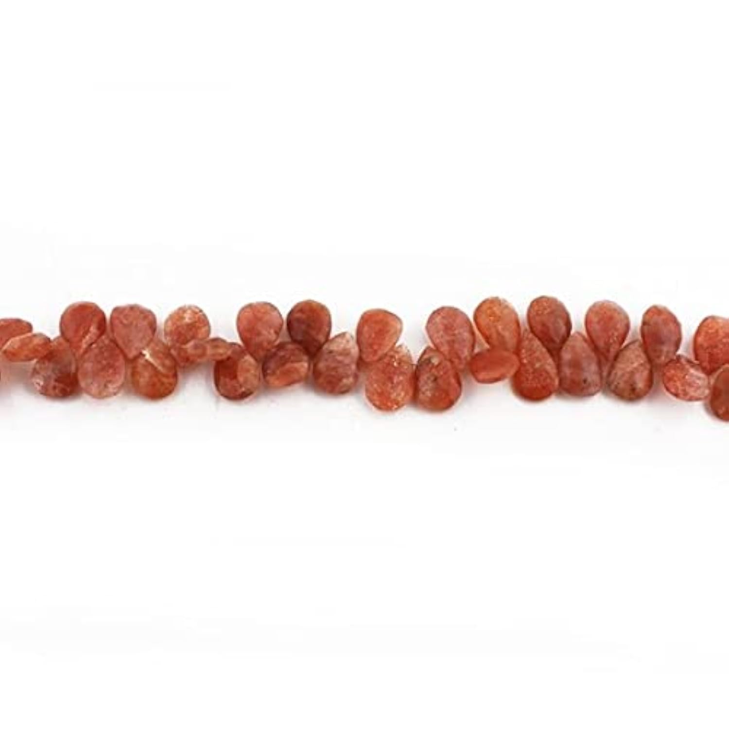 Pierre de soleil facettée de qualité supérieure, briolettes de 15mm pour joaillerie