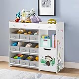 TTVIEW Toy Storage Organizer for Kids, Toy Shelf with 9 Storage Bins for Playroom, Children’s Room,