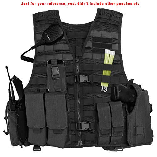 Chief Tac Military Tactical Molle Vest Mesh Light Army Airsoft Paintball Utility Vest, Breathable Lightweight Hunting Fishing Vest For Men Women #TOP2