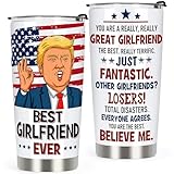 Picture of AREOK Best Girlfriend Valentines Day Gift for Girlfriend Her - Anniversary Birthday Gifts for Her Romantic, Valentines Day Tumbler Cups, 20 OZ Stainless Steel Insulated Travel Coffee Tumbler Cup