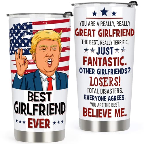 AREOK Best Girlfriend Gifts for Girlfriend Her - Anniversary Birthday Gifts for Her Romantic, Valentines Day Tumbler Cups, 20 OZ Stainless Steel Insulated Travel Coffee Tumbler Cup