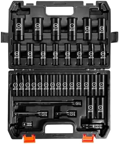 DEWALT Impact Socket Set, 23-Piece, 1/2" Drive Metric/SAE (DWMT74739 ...