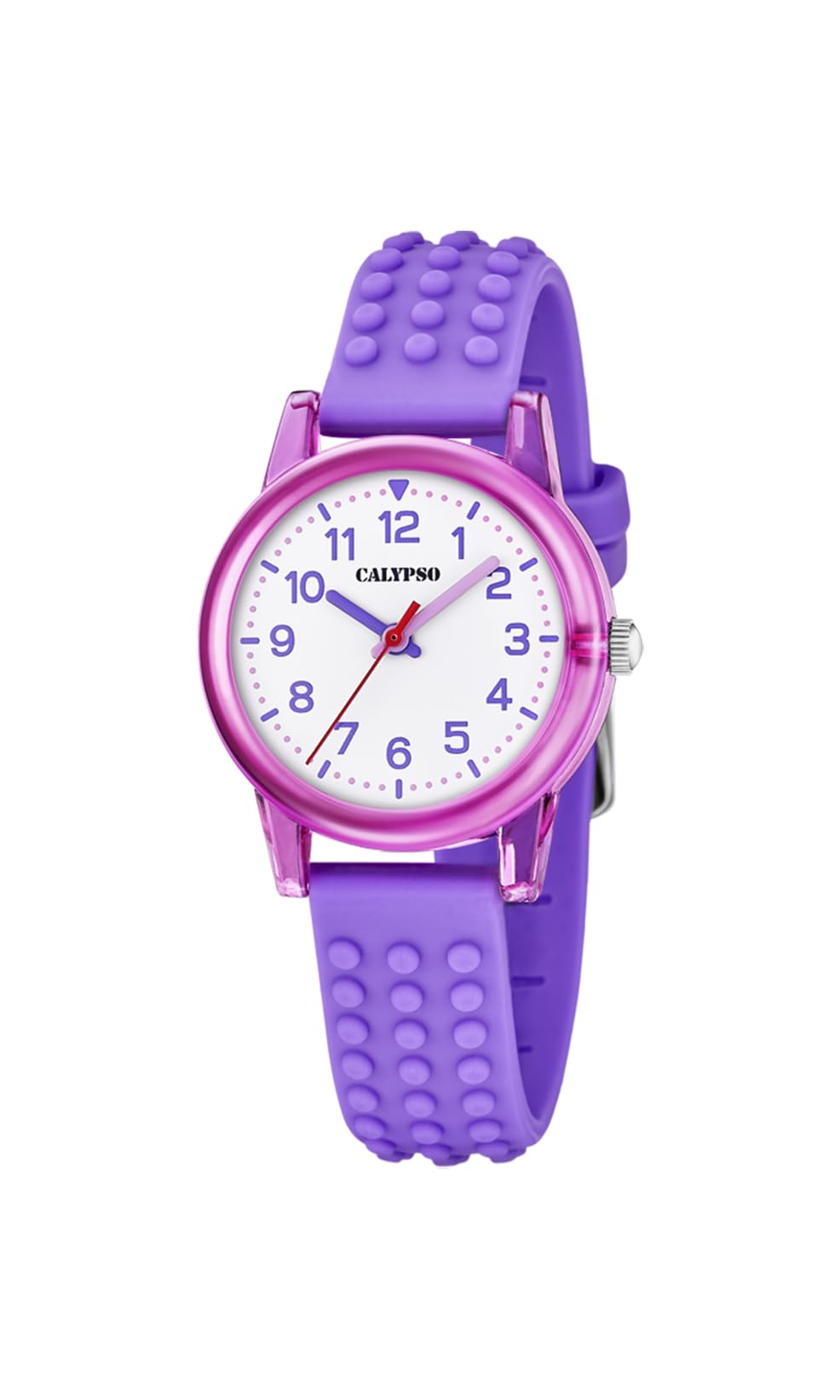 CALYPSO Reloj Nina K5876/3 Junior Collection Caja de Caucho Correa de Caucho Morado