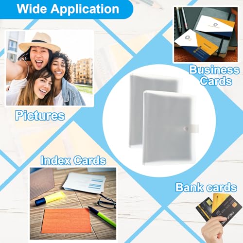 PATIKIL Porta-cartões de índice 10 x 15 cm, 2 peças, 80 páginas, 160 cartões, organizador de livros,