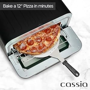 Cassiacountertopelectricairfryerpizzaoven12capacity20l1800wheatsupto750f16presetsincludespizzastonepeelfrybasketblack Urban Country Home Decor Cassia countertop electric air fryer pizza oven 12 capacity 20l 1800w heats up to 750f 16 presets includes pizza stone peel fry basket black urban country home decor