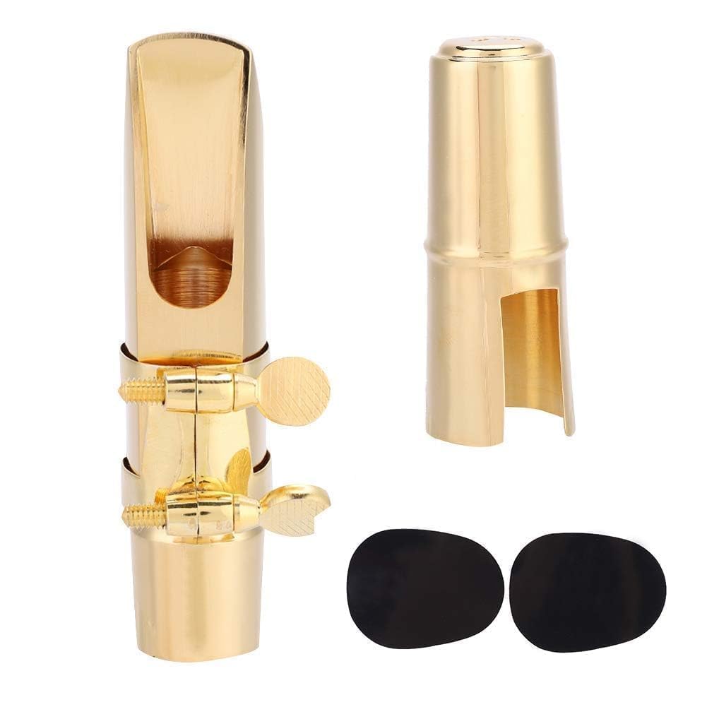 Boquilla de lat¡§?n Sax 8c Boquilla de ¡§|Bano Sax Sax 8c con Tapas de Protecci¡§?n Accesorios para Instrumentos Boquillas Accesorios para Instrumentos de Viento Metal