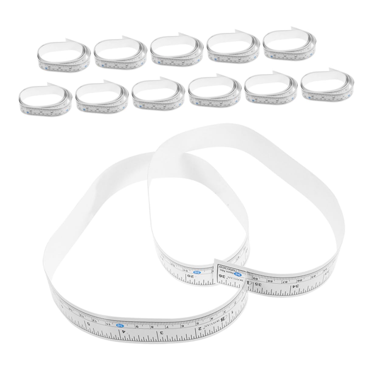 VICASKY 12pcs Fish Measuring Ruler Sticker: Waterproof Transparent Tape Adhesive Fish Measure Tape Fishing Ruler Decal for Fishing