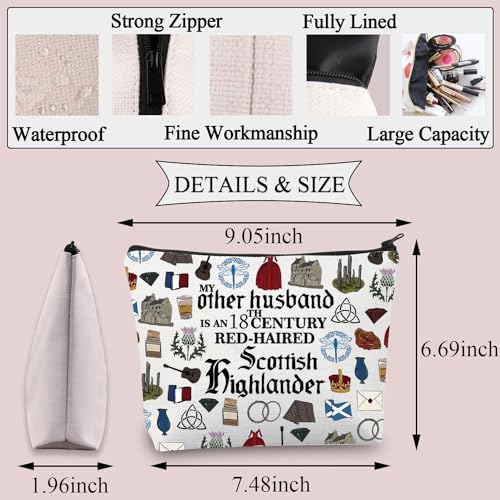 PLITI Outlander Makeup Bag My Other Husband is an 18th Century Red Haired Scottish Highlander Sassenach Gift (Other HusbandU) - Image 2