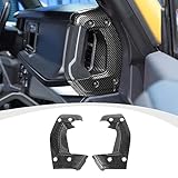 RAZPOY Center Console Side Grab Handle Cover Trim Compatible with 2021-2023 Ford Bronco Interior Accessories, Carbon Fiber