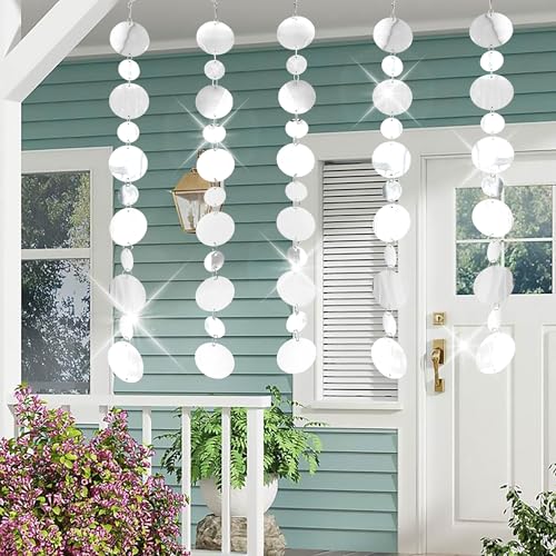 Rodudu Reflective Bird Scare Discs Set, 72 Large and 60 Medium Pieces, Double-Sided Deterrents for Birds Away Outside Yard Garden Patio by Rodudu - Used condition - Image 5