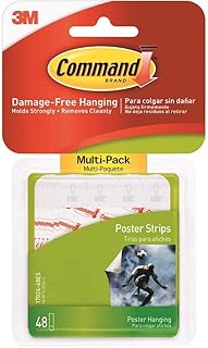 Poster Strips Value Pack, White, 48/pack
