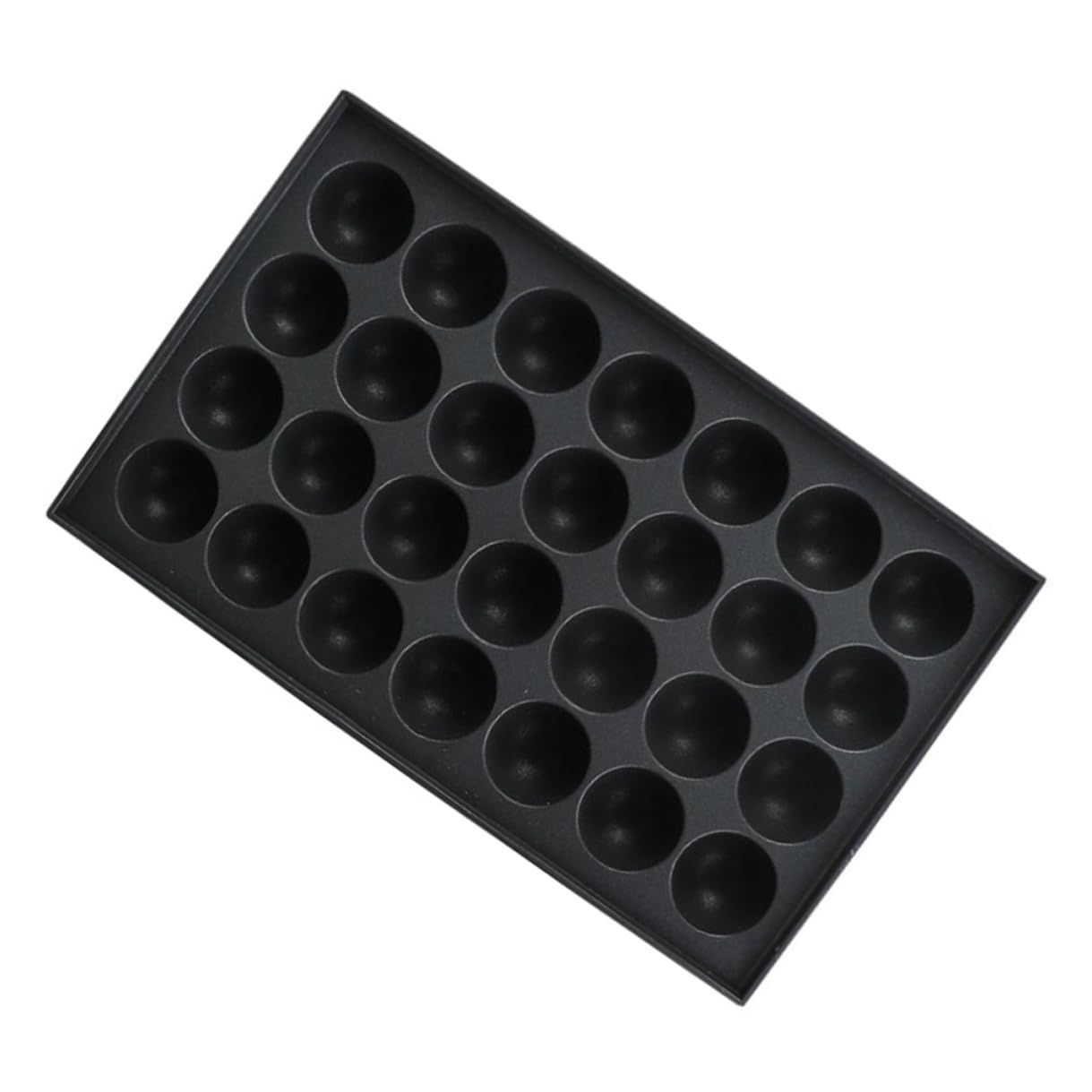 Moule à gâteau aluminium noir 28 trous plateau cuisson boulettes de poulpe cuisine maison