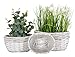 levandeo 3er Set Pflanzgefäß Weide B21-31cm Weiß Garten Pflanzkorb Weidekorb Shabby Chic Vintage Blumenkübel Pflanzkübel Blumenkorb Boho Deko