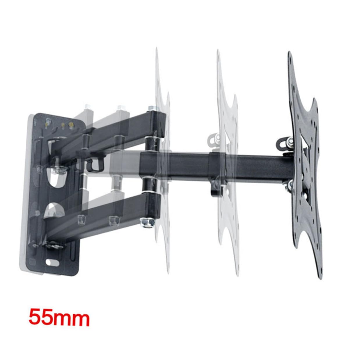 SOIMISS Supporto Tv da Parete Regolabile e Girevole per Schermi LCD con Staffa in Metallo e Livella per Montaggio Facile e Pulizia Veloce Adatta LED Tv