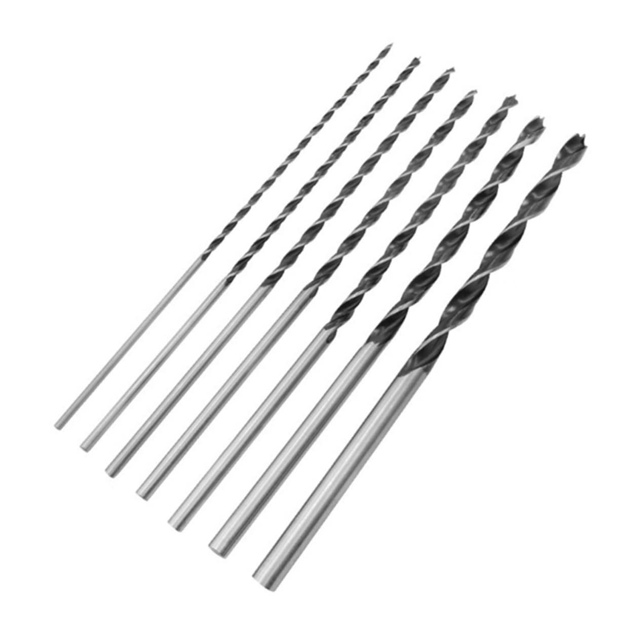 jojofuny 12 Inches Long Drill Bit Set 300mm Steel Carpenter Drill Bit Set Woodworking Reamer Cut Out Tool 7 Pieces