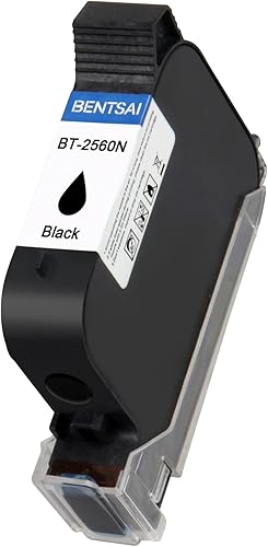BENTSAI BT-2560N - Cartucho de tinta a base de agua negra, cabezal de impresión de 0.5 pulgadas para impresora de inyección de tinta portátil