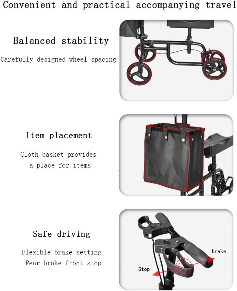 Backless Stool Round Stool PU Padded Chair Outside Foldable with Anti-Slip Foot Cover for Garden Kitchen Island (Color : White) (Black)