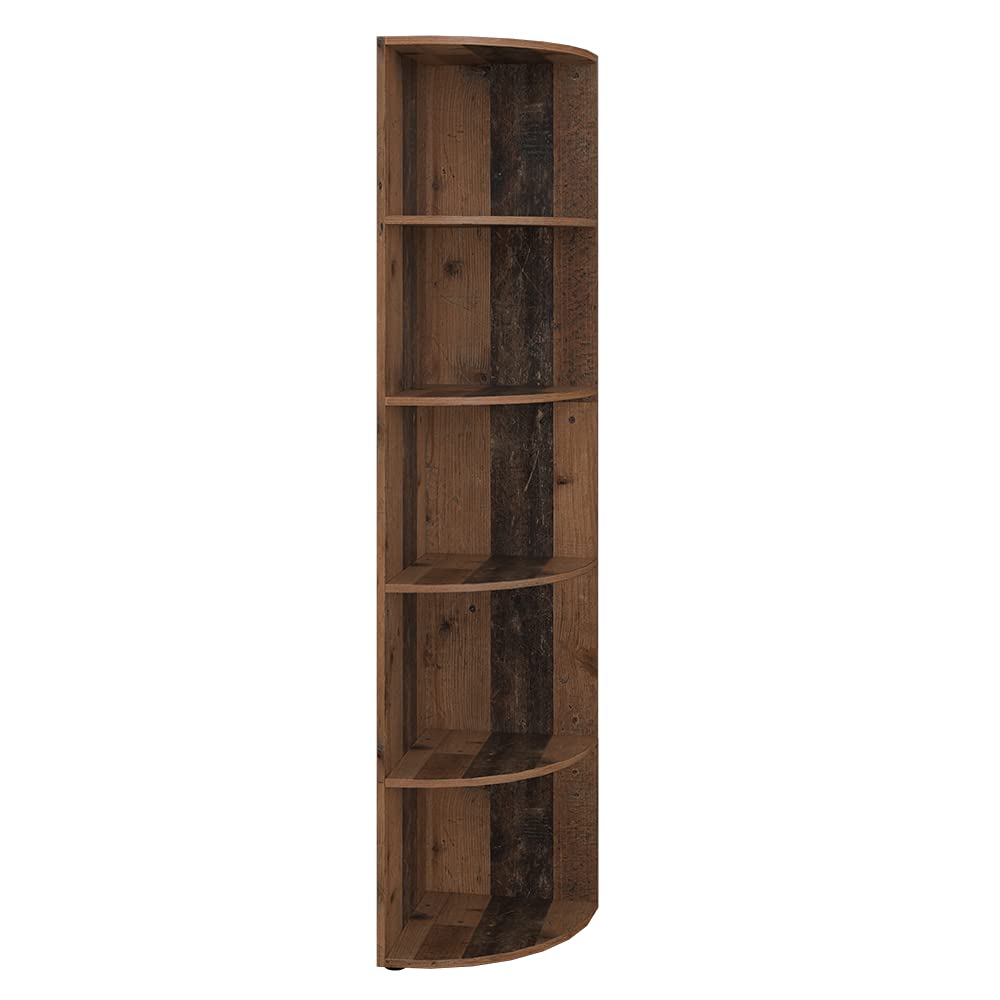 Vicco Estante de Esquina Ecki, Madera Antigua, 40 x 180 cm, para Montaje en Pared con Tres estantes Abiertos