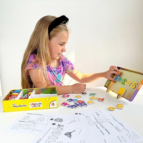 Butterflyedufields Magnetic Alphabets Letters, Numbers And Shapes Abc 123 For Kids | Toys For Kids 3 4 And 5 Years | Best Educational Birthday Gift Pack For Baby Boys & Girls, Abc Preschool Activities #TOP7