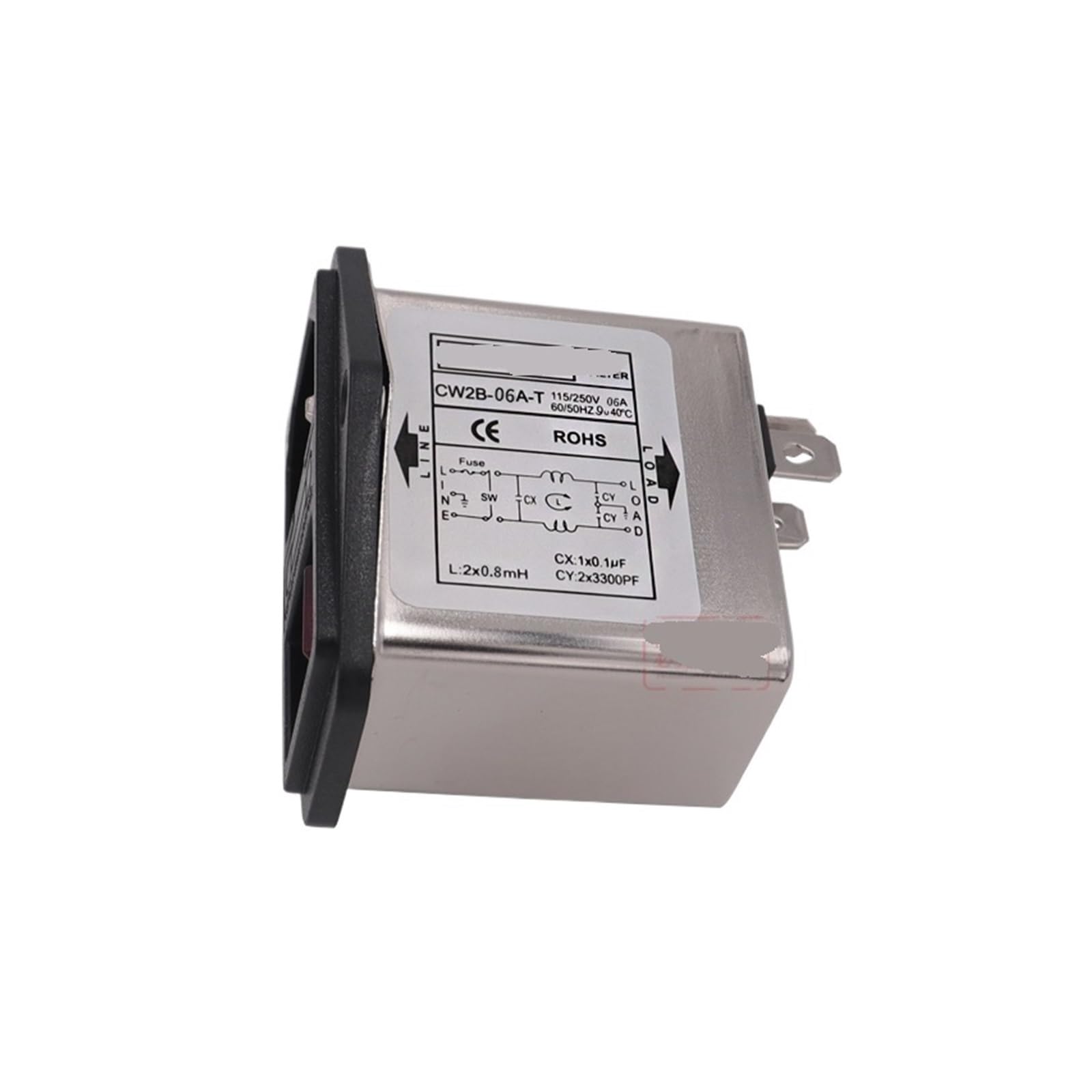 Filtre d'alimentation CW2B 6 10 A interrupteur fusible 220V monophasé anti-interférence électrique