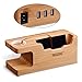 Tendak USB Charging Stand - with 3 USB Port 3.0 Hub Bamboo Wood Charging Dock Station for 38mm and 42mm iWatch & iPhone 6 6 plus 5S 5 7 7 plus and Other Smartphone