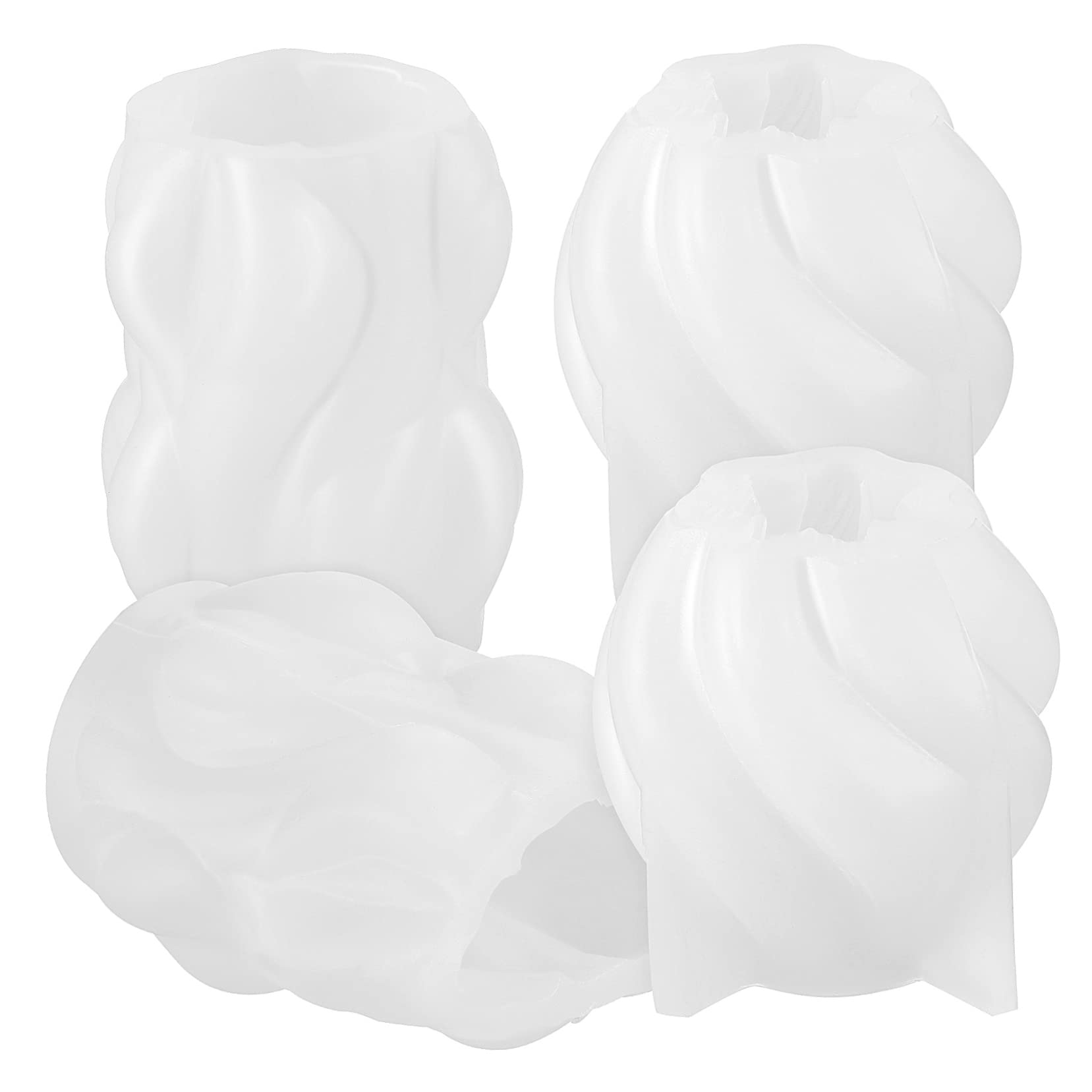 Anneome 4pezzi Stampo Per Candele Silicone Forma Di Onda Di Stampi Per Candele Fai Da Te Facili Da Sformare Silicone Resistente e Duraturo Per Creazioni Decorative Uniche