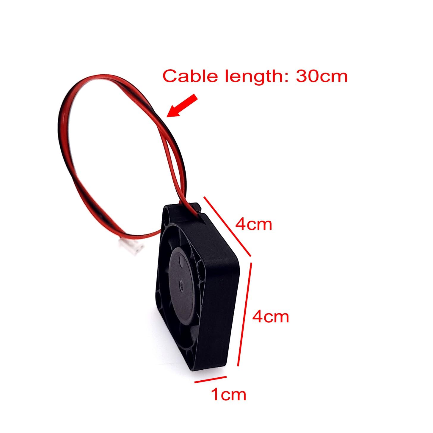 JZK 2PCS 40x40x10 mm DC 5V mini ventola di raffreddamento 40mm con connettore a 2 pin, 5300 rpm, 0.06A, ventola DC brushless 4cm per scheda di sviluppo, scheda grafica, ventola per stampante 3D