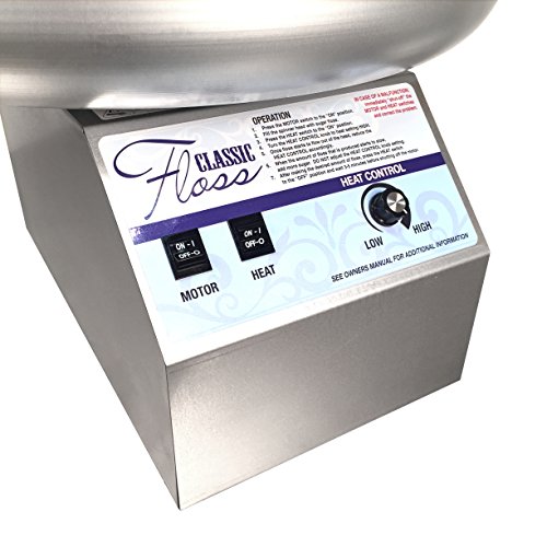 Paragon Classic Floss Commercial Cotton Candy Machine with Metal Bowl - for Professional Concessions