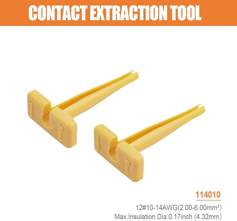 JRready ST6485 DTP DTHD Connector Kit, Deutsch Connector Kit with 2 4 Pin DTP Connectors and 1 Pin DTHD Connectors, Size 12 Solid Contacts 12-16AWG, Removal Tools