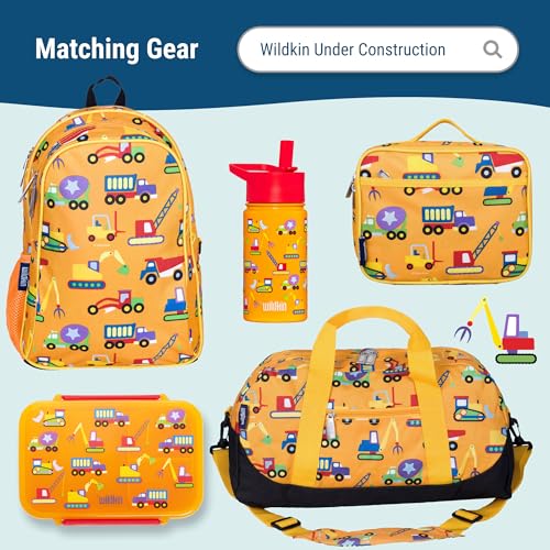 Wildkin Kids Original Nap Mat – Cozy Kids Sleep Mat with Pillow, Ideal for School & Travel - Under Construction