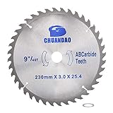 9 inch 40 Tooth Wood Cutting Disc Carbide Tipped Circular...