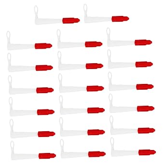 Zerodeko 20pcs Caulk Nozzles Silicone Tube Nozzles Red Hat Suit DAP Cap Sealant Kit