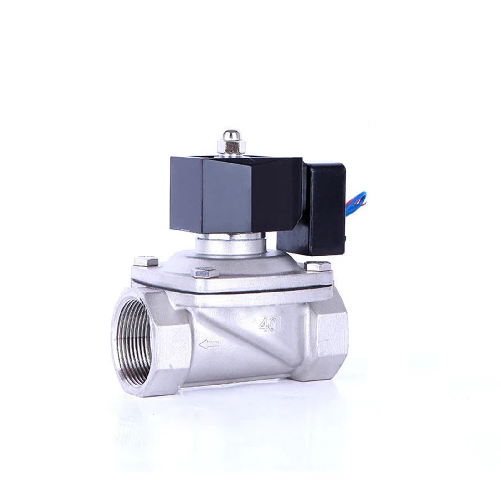 Xncdbvypa 24Vdc-Normally Closed Dn40 Normally Closed Solenoid Valve Water Stainless Steel Ip65 Fully Enclosed Coil(24Vdc-Normally Closed)