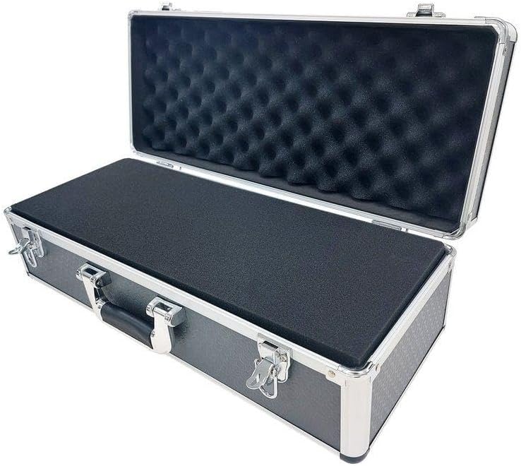 C401 Grey Protective Flight Travel Case L550 x W220 x H175mm with Foam Insert - Photography, Telescope, Musical, Gaming Drone Storage