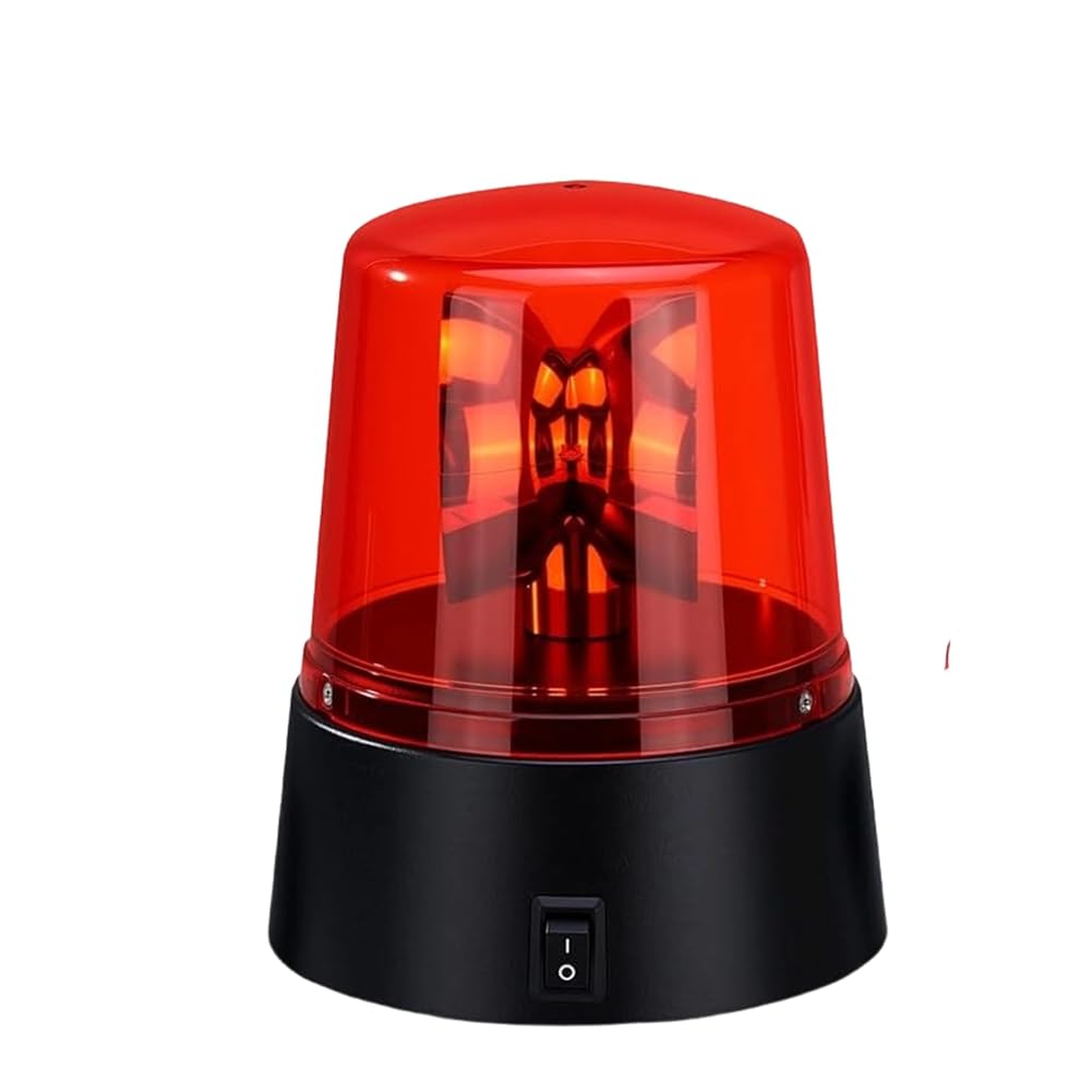 UDSKNV[KSL Emergency Lamp for DJ Stage, LED Strobe Light, Battery Powered 360 Degree Rotating Flashing Light, Disco Bar Red