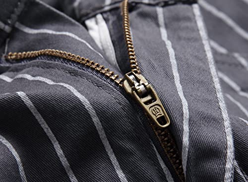 Keevoom Plaid Slim Fit Dress Pants For Men Tapered Golf Skinny Stretch Chino Pants Mens Casual Slacks Suit Striped Business(S7,30) #TOP6