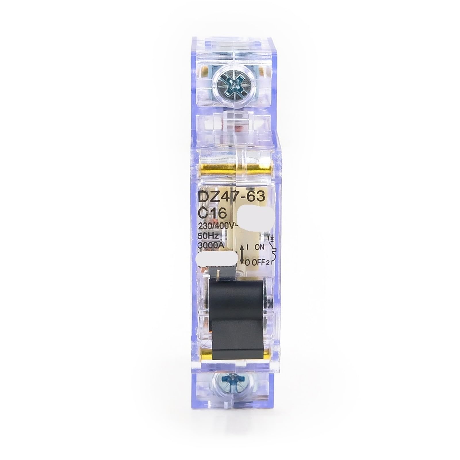 Magnetotérmico 1P 16A DZ47-63 interruptor automático transparente contra sobrecargas 6