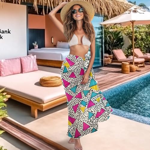 TOADDITDO Beach Cover Ups for Women See-Through Swimwear Bikini Wrap Chiffon Bikini Wrap Skirt for Travel Vacations3