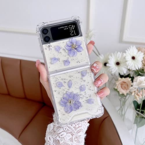 Coque Galaxy Z Flip 3 fleur séchée violette pour sublimer votre style en terrasse