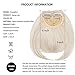 XRACEPHOL Platinum Blonde Clip in Bangs Fashion Full Length Synthetic 1 Piece Layered Clip in Hair Bangs Fringe Hairpieces Hair Extensions (Platinum Blonde)